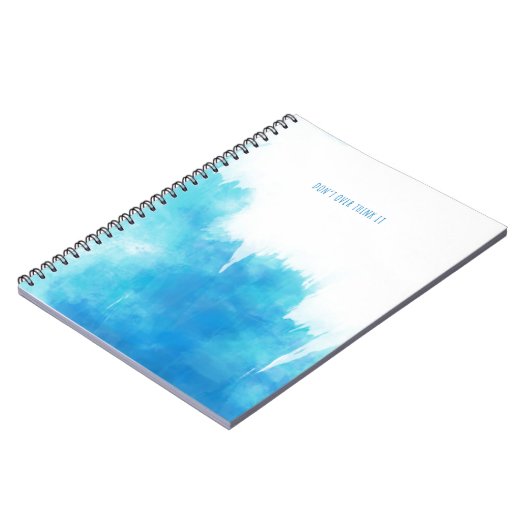 Notebook mit der Anweisung "DON'T OVER Denk IT". Notizblock (Linke Seite)