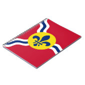 Notebook mit der Flagge von St. Louis, Missouri Notizblock (Linke Seite)
