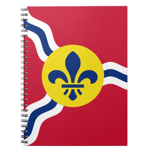 Notebook mit der Flagge von St. Louis, Missouri Notizblock (Vorderseite)