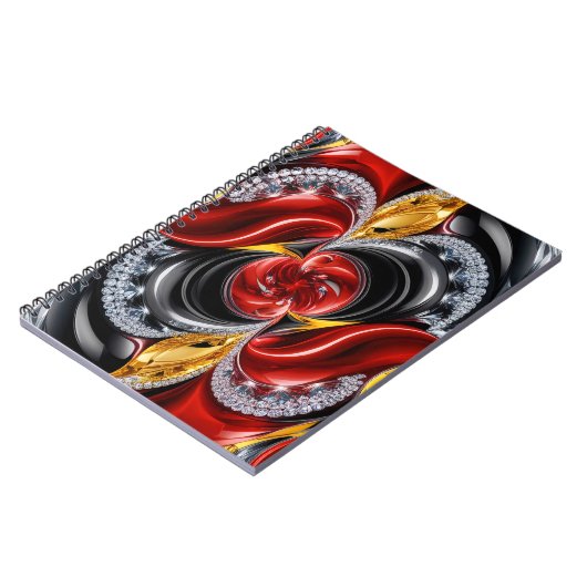 Notebook mit deutscher Farbgestaltung Abstraktes D Notizblock (Linke Seite)