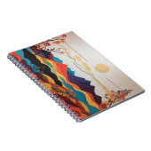 Notebook mit dynamischen Blume, Sun und Hills Notizblock (Rechte Seite)