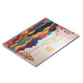 Notebook mit dynamischen Blume, Sun und Hills Notizblock (Linke Seite)