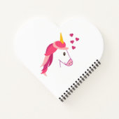 Notebook mit Einhorn für ein Mädchen. Notizblock (Rückseite)