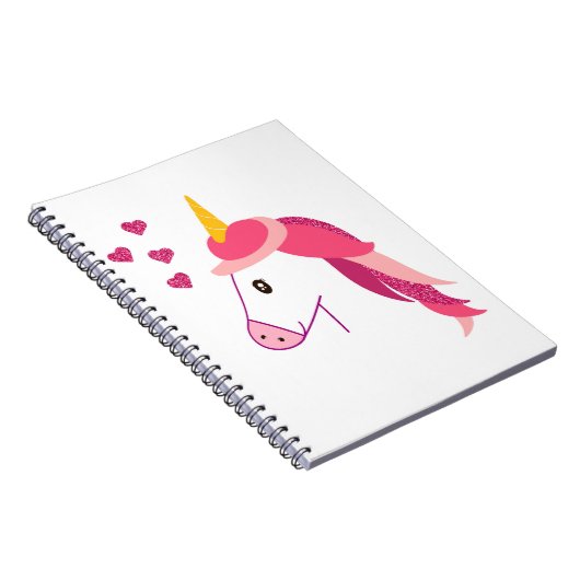 Notebook mit Einhorn für ein Mädchen. Notizblock (Rechte Seite)