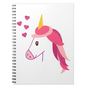 Notebook mit Einhorn für ein Mädchen. Notizblock
