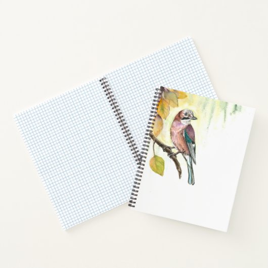 Notebook mit Eurasischer Jay Notizblock (Innenseite)