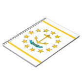 Notebook mit Fahne auf Rhode Island Staat Notizblock (Linke Seite)
