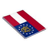 Notebook mit Fahne im georgischen Staat Notizblock (Rechte Seite)