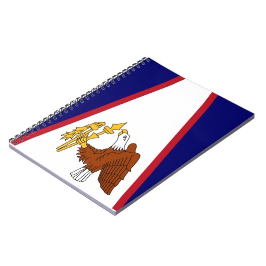 Notebook mit Fahne in Amerikanisch-Samoa Notizblock (Linke Seite)