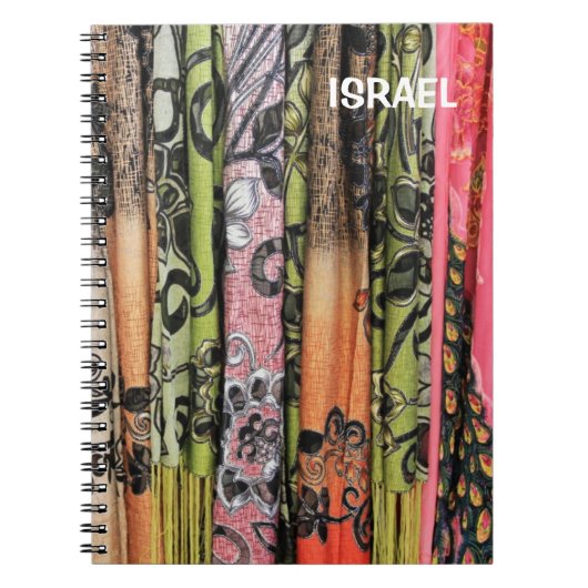 Notebook mit farbenfrohen Schnitten in Israel Notizblock (Vorderseite)