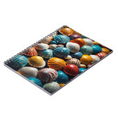 Notebook mit farbenfrohen Seashell-Design Notizblock (Linke Seite)