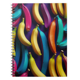 Notebook mit farbenfroher und Cooler Bananengestal Notizblock