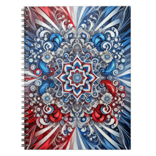 Notebook mit Fench Colors Abstract Design Notizblock