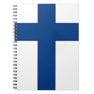 Notebook mit finnischer Flagge Notizblock