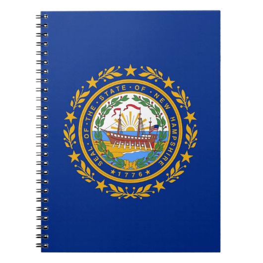 Notebook mit Flag New Hampshire Staat Notizblock (Vorderseite)