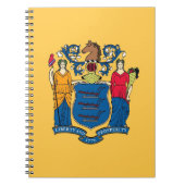 Notebook mit Flag New Jersey Staat Notizblock (Vorderseite)