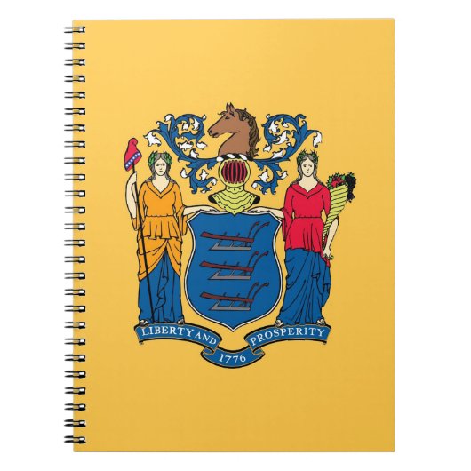 Notebook mit Flag New Jersey Staat Notizblock (Vorderseite)