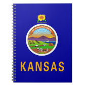 Notebook mit Flag von Kansas Staat Notizblock (Vorderseite)