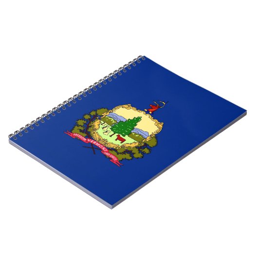 Notebook mit Flag von Vermont Staat Notizblock (Linke Seite)