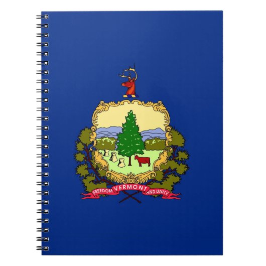 Notebook mit Flag von Vermont Staat Notizblock (Vorderseite)