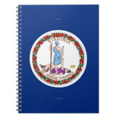 Notebook mit Flag von Virginia-Staat Notizblock (Vorderseite)