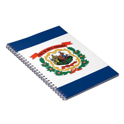 Notebook mit Flag West Virginia Staat Notizblock (Rechte Seite)