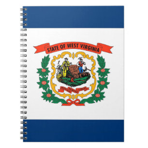 Notebook mit Flag West Virginia Staat Notizblock