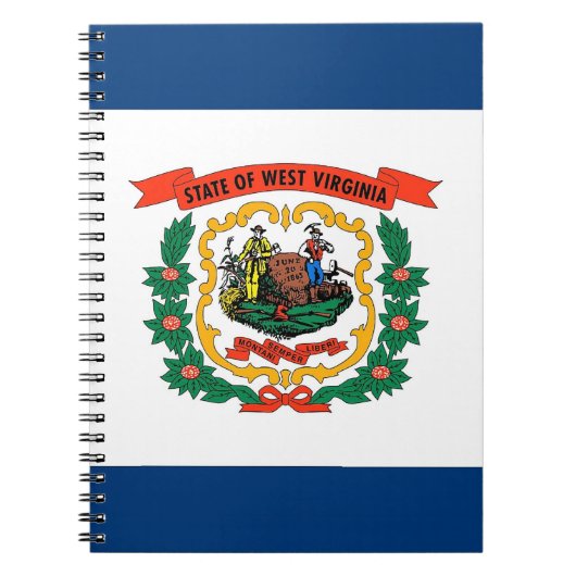 Notebook mit Flag West Virginia Staat Notizblock (Vorderseite)