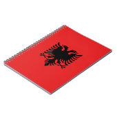 Notebook mit Flagge Albaniens Notizblock (Linke Seite)