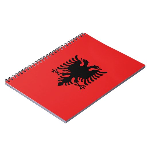 Notebook mit Flagge Albaniens Notizblock (Linke Seite)