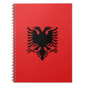 Notebook mit Flagge Albaniens Notizblock (Vorderseite)