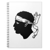 Notebook mit Flagge auf Korsika Notizblock (Vorderseite)