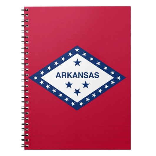Notebook mit Flagge des Arkansas-Staat Notizblock (Vorderseite)