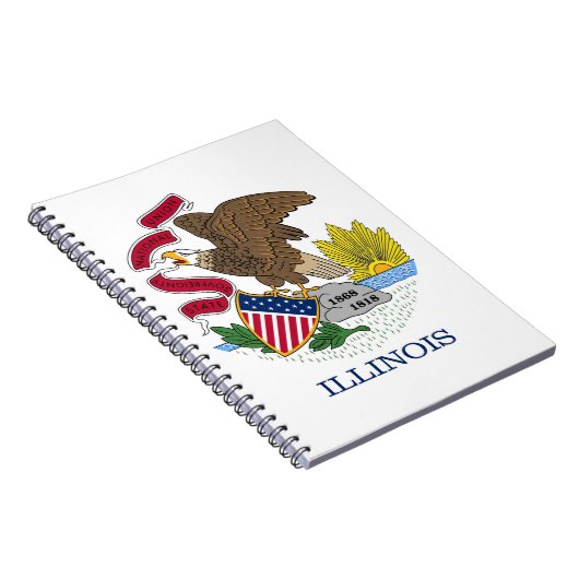 Notebook mit Flagge des Illinois-Staat Notizblock (Rechte Seite)