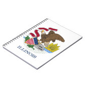 Notebook mit Flagge des Illinois-Staat Notizblock (Linke Seite)