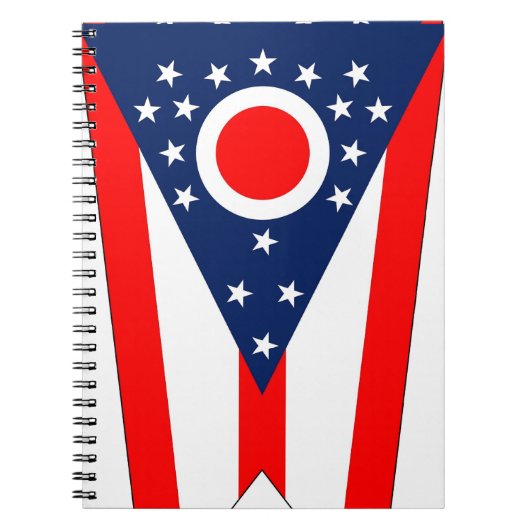 Notebook mit Flagge des Ohio-Staat Notizblock (Vorderseite)