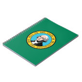 Notebook mit Flagge des Washingtoner Staat Notizblock (Linke Seite)