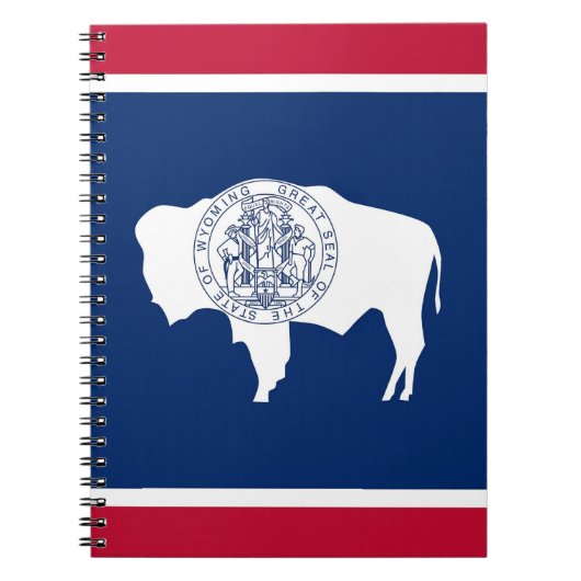 Notebook mit Flagge für den Wyoming-Staat Notizblock (Vorderseite)