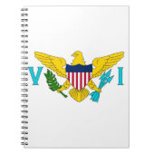 Notebook mit Flagge für die Jungfrau Notizblock (Vorderseite)