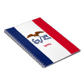 Notebook mit Flagge für Iowa-Staat Notizblock (Rechte Seite)