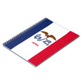 Notebook mit Flagge für Iowa-Staat Notizblock (Linke Seite)