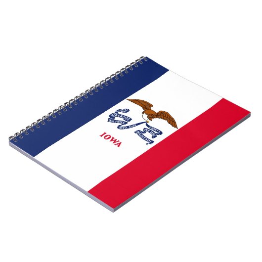Notebook mit Flagge für Iowa-Staat Notizblock (Linke Seite)