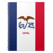 Notebook mit Flagge für Iowa-Staat Notizblock (Vorderseite)