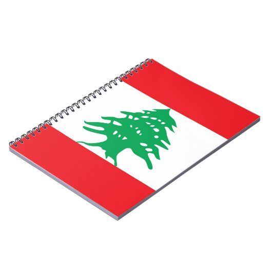 Notebook mit Flagge im Libanon Notizblock (Linke Seite)