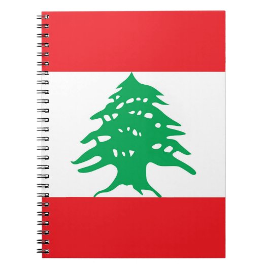Notebook mit Flagge im Libanon Notizblock (Vorderseite)