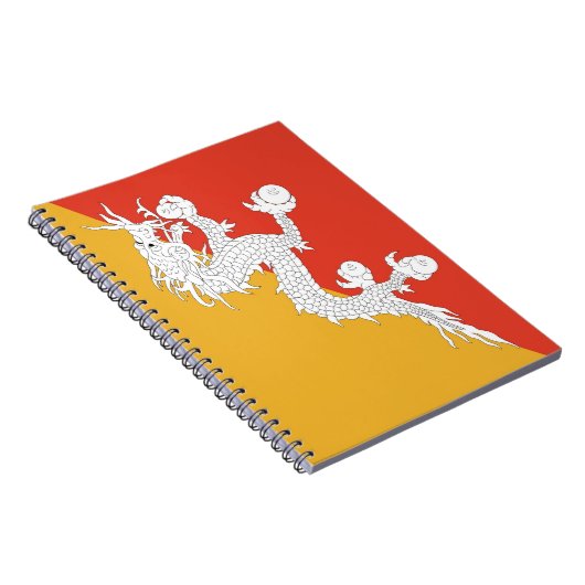 Notebook mit Flagge in Bhutan Notizblock (Rechte Seite)