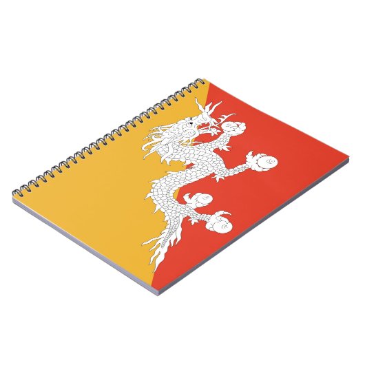 Notebook mit Flagge in Bhutan Notizblock (Linke Seite)