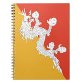 Notebook mit Flagge in Bhutan Notizblock (Vorderseite)