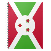 Notebook mit Flagge in Burundi Notizblock (Vorderseite)