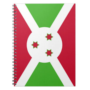 Notebook mit Flagge in Burundi Notizblock
